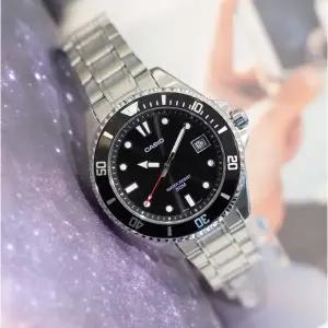 [카시오]미니 흑새치 남녀공용 사이즈 다이버 디자인 메탈시계