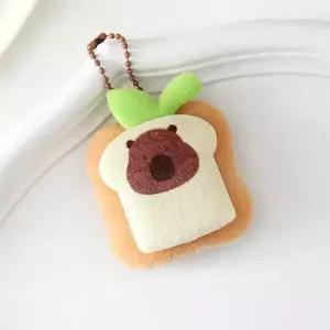 카피바라 샌드위치 햄버거 인형 키링 열쇠고리 우정템