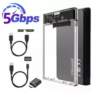 2.5 inch HDD Case SATA to USB 3.0 Enclosure SSD Hard Drive Disk Adapter 5Gbps Mobile External Box Fo