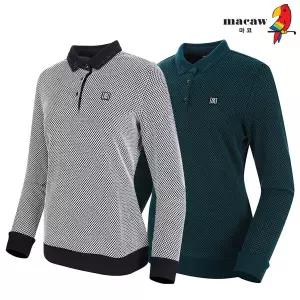 [마코] 여성카라배색체크티셔츠_MMW4TS12