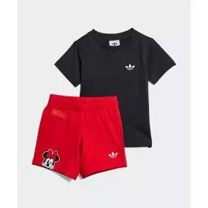 매장정품 ADIDAS 아디다스 KIDS X 디즈니 미키마우스 쇼츠 티 세트 - 레드블랙 JD0575 875410