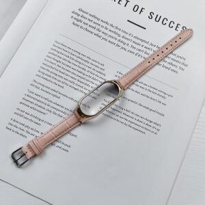 부드러운 가죽 스트랩+스테인리스 스틸 보호 케이스 샤오미 미 밴드 8 7 6 5 4 3, 샤오미 스마트 밴드 3 4