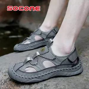 낚시신발 Socone-하이킹 신발 남성 하이킹 낚시 여성용 통기성 라이크라 스니커즈 캠핑 야외 샌들 비치