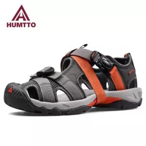 낚시신발 HUMTTO-남성용 통기성 여름 샌들 하이킹 신발 야외 워터 비치 남성 캠핑 낚시 등산 아쿠아