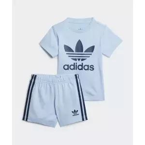 매장정품 ADIDAS 아디다스 KIDS 쇼츠 티 세트 인펀트 - 스카이블루 JC6578 875750