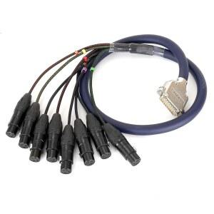 Triowei DB25 to XLR 스네이크 케이블 9 84피트 8채널 밸런스 여성용 3핀 브레이크아웃 오디오 패치 베이 믹서 스튜디오