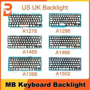 맥북 프로 에어 레티나 키보드 백라이트, 미국 영국, 11 인치, 13 인치, 15 인치, A1278, A1286, A1370, A1465, A1369, A1466, A1398, A1502 용, 신제품