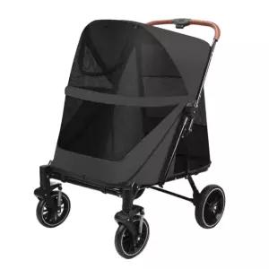 중형견 대형견 웨건 접이식 저상형 애완용 산책 트레일러 분리형 소형견 유모차 펫 반려견