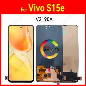 Vivo S15e LCD 화면 용 슈퍼 AMOLED V2190A 디스플레이 터치 패널 디지타이저 센서 어셈블리 vivo S15E 교