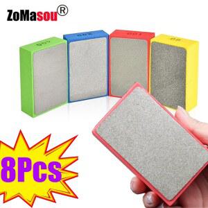 광택 폴리싱 패드 폼패드 다이아몬드 핸드 1/8Pcs 타일 유리 그라인딩 블록 스톤 대리석 세라믹 샌딩 디스크 도구