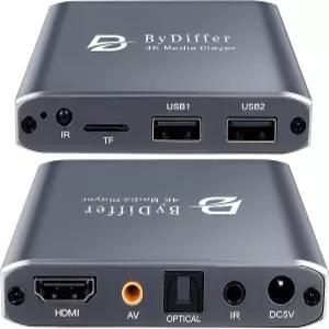 4K HD 디지털 미디어 플레이어 USB 드라이브/마이크로 SD 카드용 TV MP4 비디오 사이니지 자동 재생