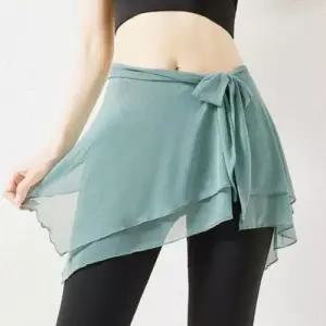 시스루 엉덩이가리개 민트 요가 랩스커트 힙커버 WD4052F