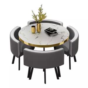 원탁테이블 원형테이블 업소용 4인용 카페 의자포함