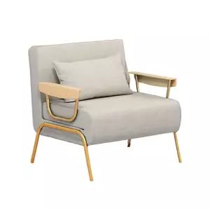 1인용 베드 스펀지형 싱글 접이식 패브릭 간이 모듈 면마 소파침대