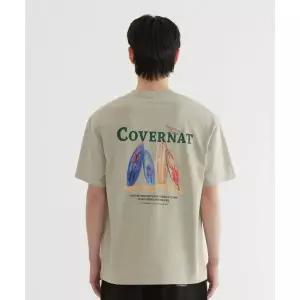 커버낫 수피마 쿼드 보드 그래픽 티셔츠 Light Khaki CO2502ST17LK 845349