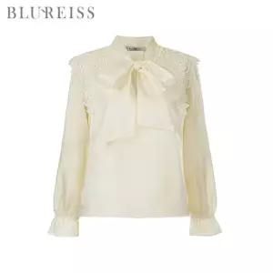[블루레이스] 케이프 레이스 카라 블라우스_B6S1BL5191
