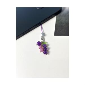 포도 비즈 키링 과일키링 스트랩 핸드폰줄 폰꾸 에어팟