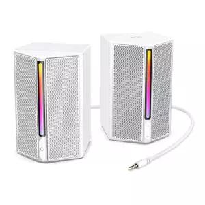 FIFINE 다중 용 스테레오 사운드 RGB 컴퓨터 스피커 PS5TV전화태블릿용 USB PC 게임용 - A20