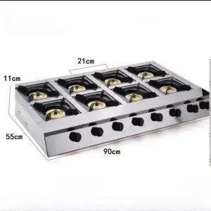 업소용 가스레인지 8구 튀김 낮은 센화력 고압 식당 기본