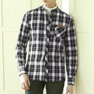 [기모/체크셔츠/헨리넥] 남성 소프트 엠버 체크남방 셔츠