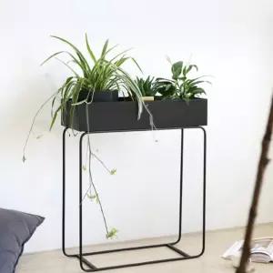 철제 플랜트 박스 받침대 인테리어 화초선반 블랙 선반