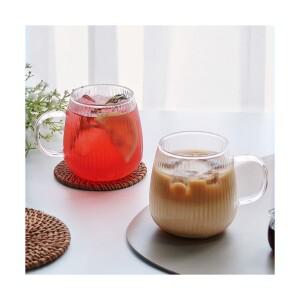 루비아 플리츠 내열유리 머그컵 380ml