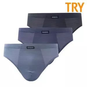 [TRY]트라이 남성 인견 삼각팬티 레이더스 미디 브리프 3매입 패턴I