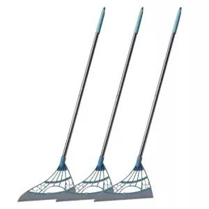 매직 실리콘빗자루 실리콘 반려동물 털 머리카락 청소 욕실 물기제거 방비 고무비 블루 E709