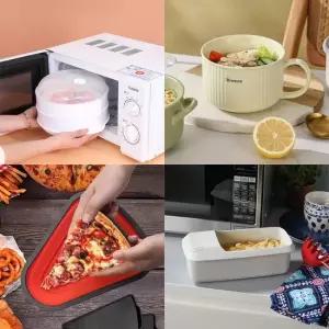 간편 전자레인지 2단 찜냄비 찜기 용기 그릇 피자용기 라면용기 밀폐용기 N561-O