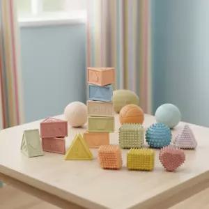 캐스B 말랑팡팡 3종세트 소프트공 도형볼 아기공 소프트볼 스포츠 감각발달 블럭 쌓기놀이
