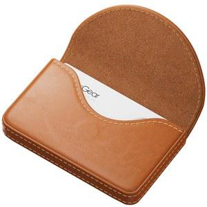 맥스기어 명함 홀더 케이스, 지갑용 PU 가죽 남성 또는 여성용 포켓 여행용 지갑, 휴대용 마그네틱 캐리어, 슬림, 라이트 커피