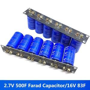 1Set/6PCS 2.7V 500F 슈퍼 패러드 커패시터 16V 83F 자동차 전자 정류기 나사 구멍이있는 대용량