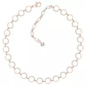 14K GP 라운드 링 로즈골드 체인 패션 발찌