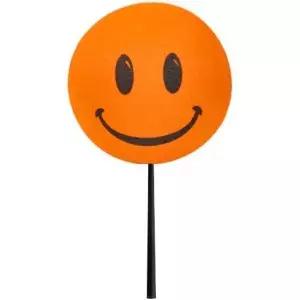 텐나 오렌지 해피 스마일리 페이스 자동차 장식 안테나 볼 오토 액세서리 1위 달성 - 얇은 스타일의 장착