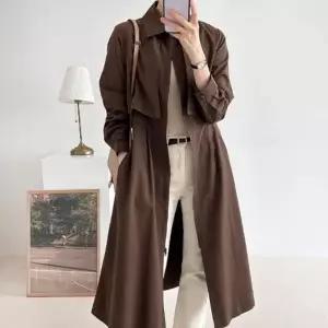에이라인 케이프 집업 투웨이 트렌치원피스 롱코트