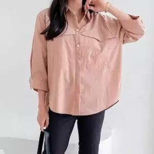 케이프 루즈핏셔츠 분홍남방 힙커버 빅사이즈 박스