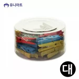 유니아트 5000 칼라 나무집게 (대) (통)