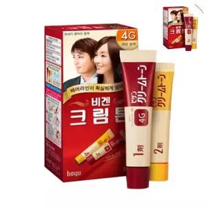 새치염색약 비겐크림톤 자연밤색 염색약 4호 40g