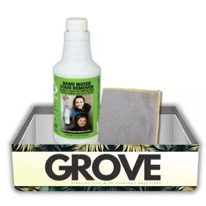 바이오클린 20.3온스 하드 워터 얼룩 제거제 번들과 극세사 천 - 유리 샤워 도어 타일 금속 표면을