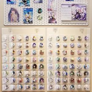 벽 캔 정리대 진열 카드 디스플레이 걸이 보관함 전시대 후크포함 슬롯 뱃지 수납