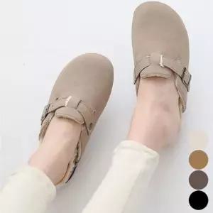 여성 퍼 안감 보스턴 스웨이드 털슬리퍼 뮬 실내화 WD54D68