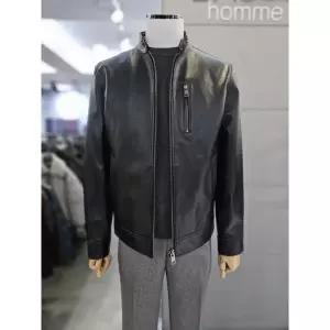 [바쏘옴므]바쏘옴므 세이브존03 바쏘옴므 남자 블랙 양가죽 점퍼 차이나카라 블루종 레더 WSAQA5GU11A (455