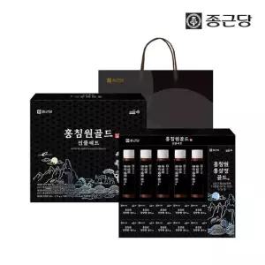 홍침원 홍삼스틱 앰플 침향환 골드 선물세트 1박스 +전용쇼핑백)국내산 6년근 진액 원액