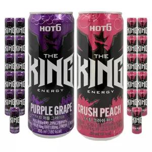 핫식스 더킹 퍼플 그레이프 + 크러쉬 피치 355ml 각12개 (총24개)