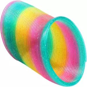 빈시프 4.2인치 자이언트 세퀸 컬러 레인보우 코일 스프링 장난감 클래식 매직 감압 용 계단