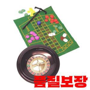 10인치 룰렛 휠과 100개의 칩 및 테이블 매트 포함 성인 모임용
