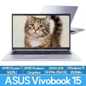 ASUS 비보북 15 M1502YA 라이젠7 5825U 8GB 256GB WIN11탑재 사무용 인강용 노트북 EU