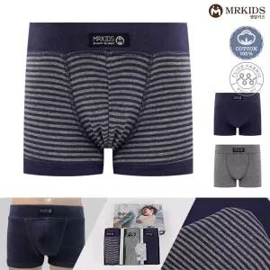 젠틀 순면 남아드로즈팬티 아동사각속옷 3종세트