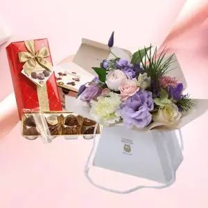 비앙코 포유 꽃박스+벨기에 초콜릿 생일 기념일 축하 감사 발렌타인데이 화이트데이 어버이날 스승의날