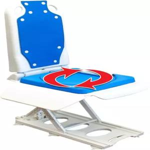 패딩 처리된 플래티넘 헬스 트란실로 프리미엄 전기 목욕 트 SAFESWIVEL 회전 시트 및 리클라인.